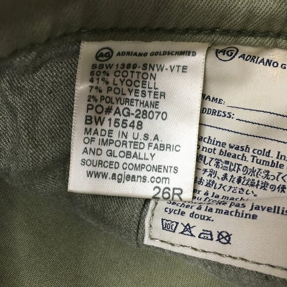 AG ADRIANO GOLDSCHMIED Green Distressed The Legging Ankle Super Skinny Jeans - Picture 3 of 13